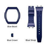Tsar Bomba Atomic Collection Black & Blue FKM Rubber Strap Men's Watch TB8218(1+2)FKM-03BK/BU