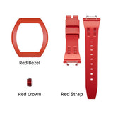 Tsar Bomba Atomic Collection Red & Black FKM Rubber Strap Men's Watch TB8218(1+2)FKM-03BK/RD