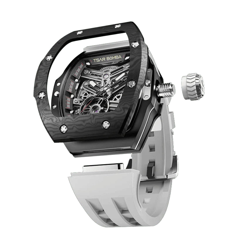 Tsar Bomba Atomic Collection FKM Rubber Strap Men's Watch TB8218(1+7)FKM-01