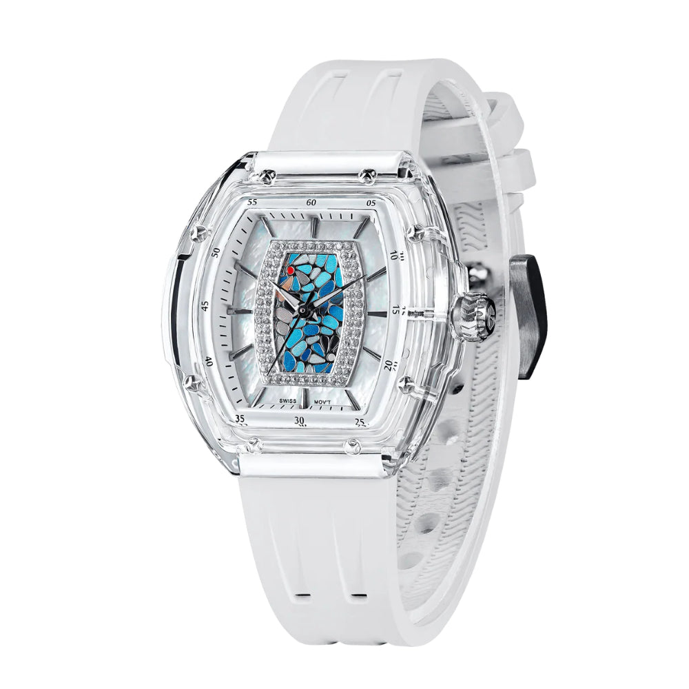 Tsar Bomba Nucleus Femme White FKM Rubber Strap Women's Watch TB8219L-03