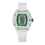 Tsar Bomba Nucleus Femme White/Green Dial FKM Rubber Strap Women's Watch TB8219L-04