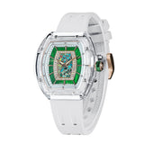 Tsar Bomba Nucleus Femme White/Green Dial FKM Rubber Strap Women's Watch TB8219L-04