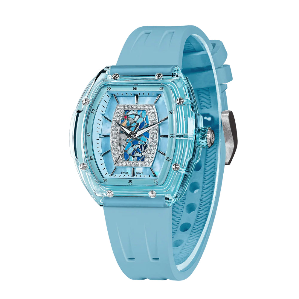 Tsar Bomba Nucleus Femme Light Blue FKM Rubber Strap Women's Watch TB8219L-01