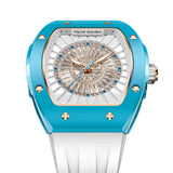 Tsar Bomba Nucleus Femme Light Blue Case White FKM Rubber Strap Women's Watch TB8220L-02