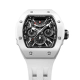 Tsar Bomba Atomic White FKM Rubber Strap Men's Watch TB8222C-01