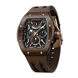 Tsar Bomba Atomic Brown FKM Rubber Strap Men's Watch TB8222C-05