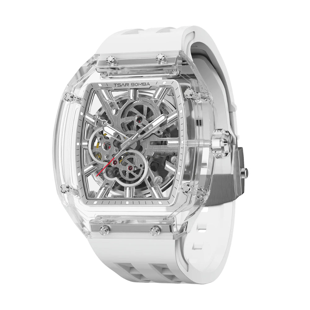 Tsar Bomba Light Matter White FKM Rubber Strap Men's Watch TB8223(1+1)-01