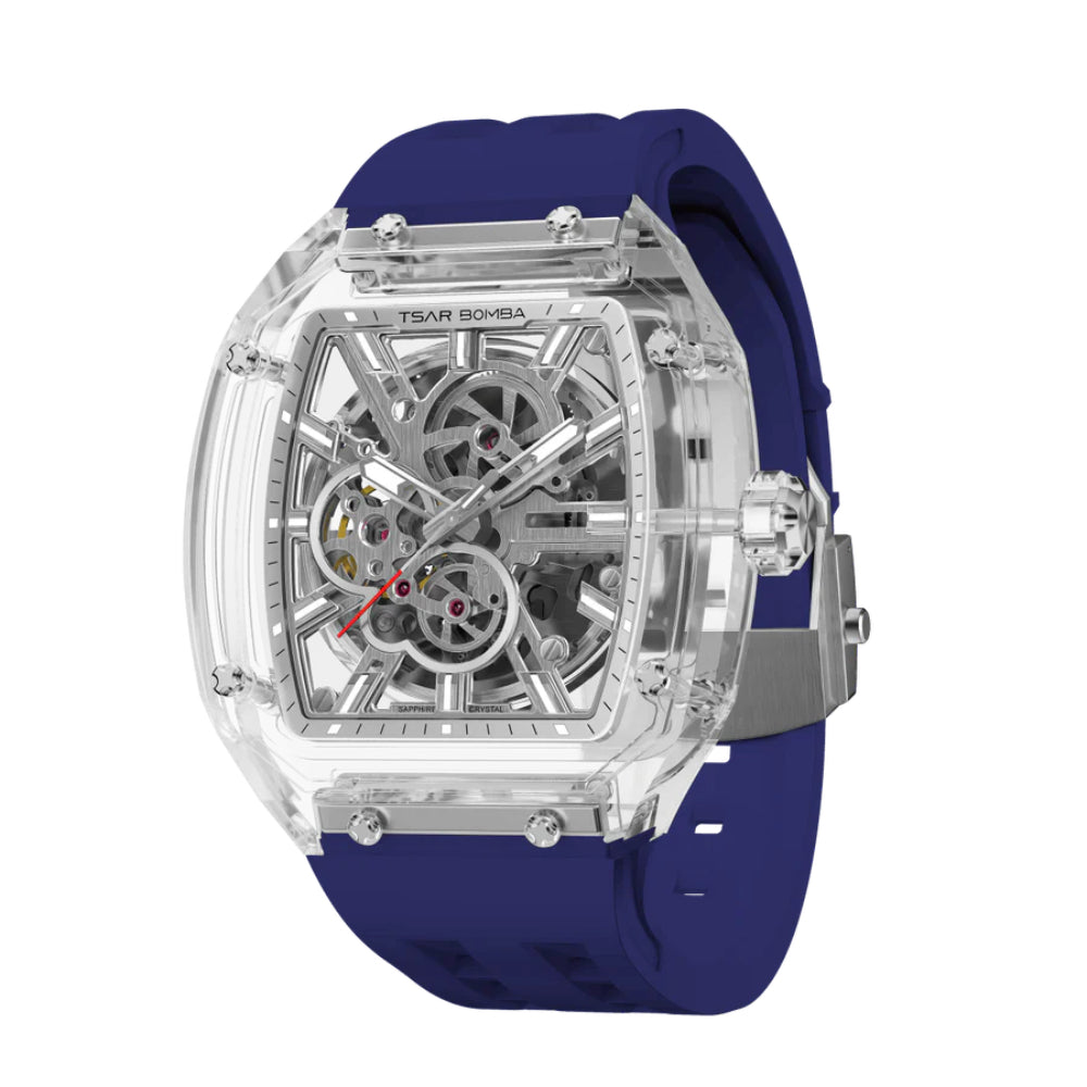 Tsar Bomba Light Matter Clein Blue FKM Rubber Strap Men's Watch TB8223(1+1)-03
