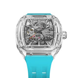 Tsar Bomba Light Matter Lake Blue FKM Rubber Strap Men's Watch TB8223(1+1)-05