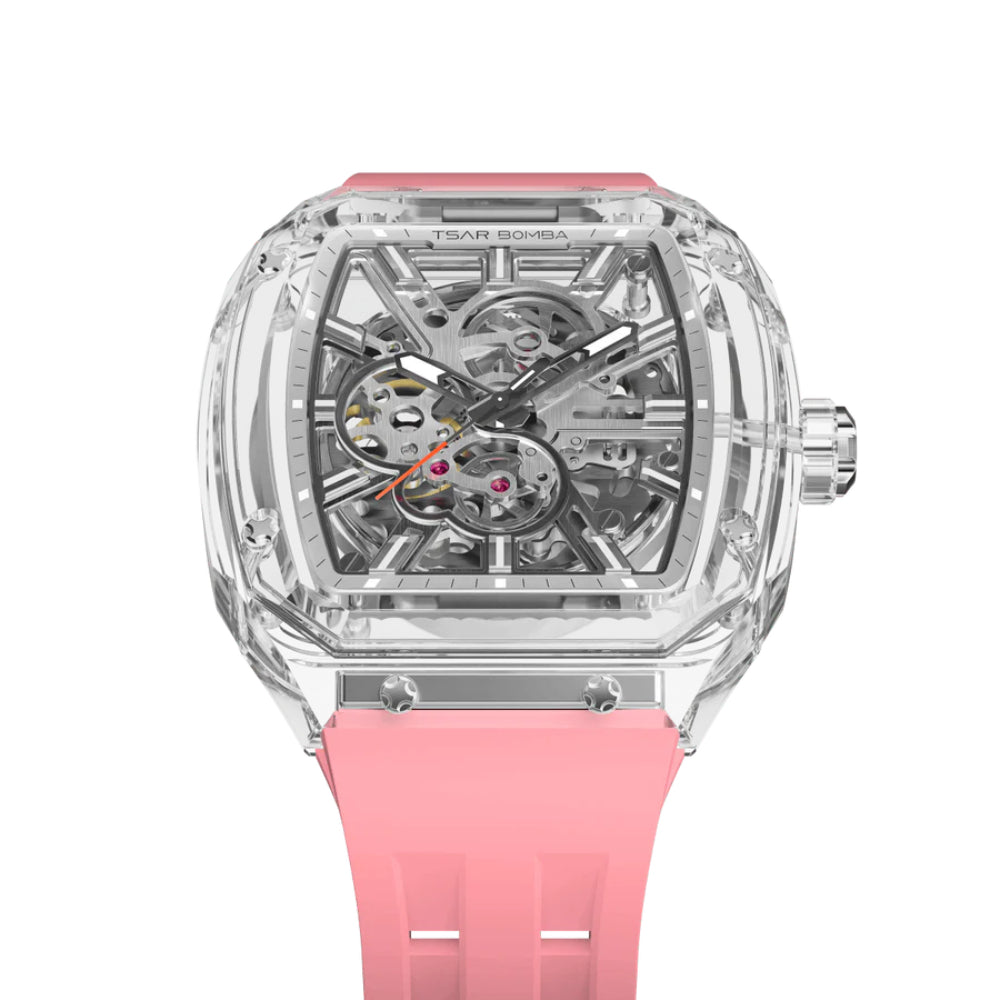 Tsar Bomba Light Matter Pink FKM Rubber Strap Men's Watch TB8223(1+1)-07