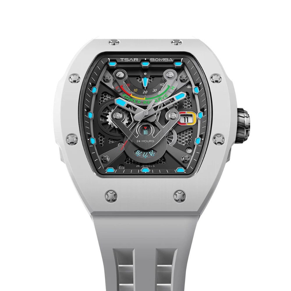 Tsar Bomba Atomic Ghost Grey FKM Rubber Strap Men's Watch TB8226C(1+1)-04