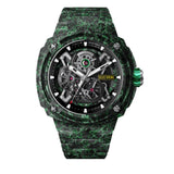 Tsar Bomba Electron Series Black/Green Carbon Fiber Strap Men's Watch TB8401(1+1)CF-01