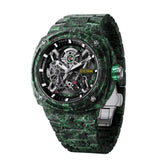 Tsar Bomba Electron Series Black/Green Carbon Fiber Strap Men's Watch TB8401(1+1)CF-01