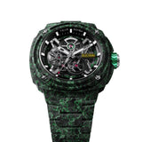Tsar Bomba Electron Series Black/Green Carbon Fiber Strap Men's Watch TB8401(1+1)CF-01