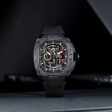 Tsar Bomba Dark Matter Series Black FKM Rubber Strap Men's Watch TB8601-01