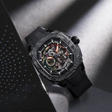 Tsar Bomba Dark Matter Series Black FKM Rubber Strap Men's Watch TB8601-01