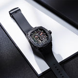 Tsar Bomba Dark Matter Series Black FKM Rubber Strap Men's Watch TB8601-01