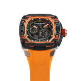 Tsar Bomba Dark Matter Series Orange FKM Rubber Strap Men's Watch TB8601-03