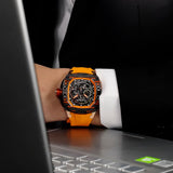 Tsar Bomba Dark Matter Series Orange FKM Rubber Strap Men's Watch TB8601-03