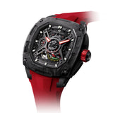 Tsar Bomba Dark Matter Series Red FKM Rubber Strap Men's Watch TB8605-01
