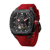 Tsar Bomba Dark Matter Series Red FKM Rubber Strap Men's Watch TB8605-01