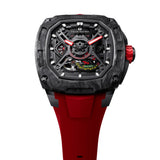 Tsar Bomba Dark Matter Series Red FKM Rubber Strap Men's Watch TB8605-01