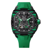 Tsar Bomba Dark Matter Series Green FKM Rubber Strap Men's Watch TB8605-05