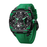 Tsar Bomba Dark Matter Series Green FKM Rubber Strap Men's Watch TB8605-05