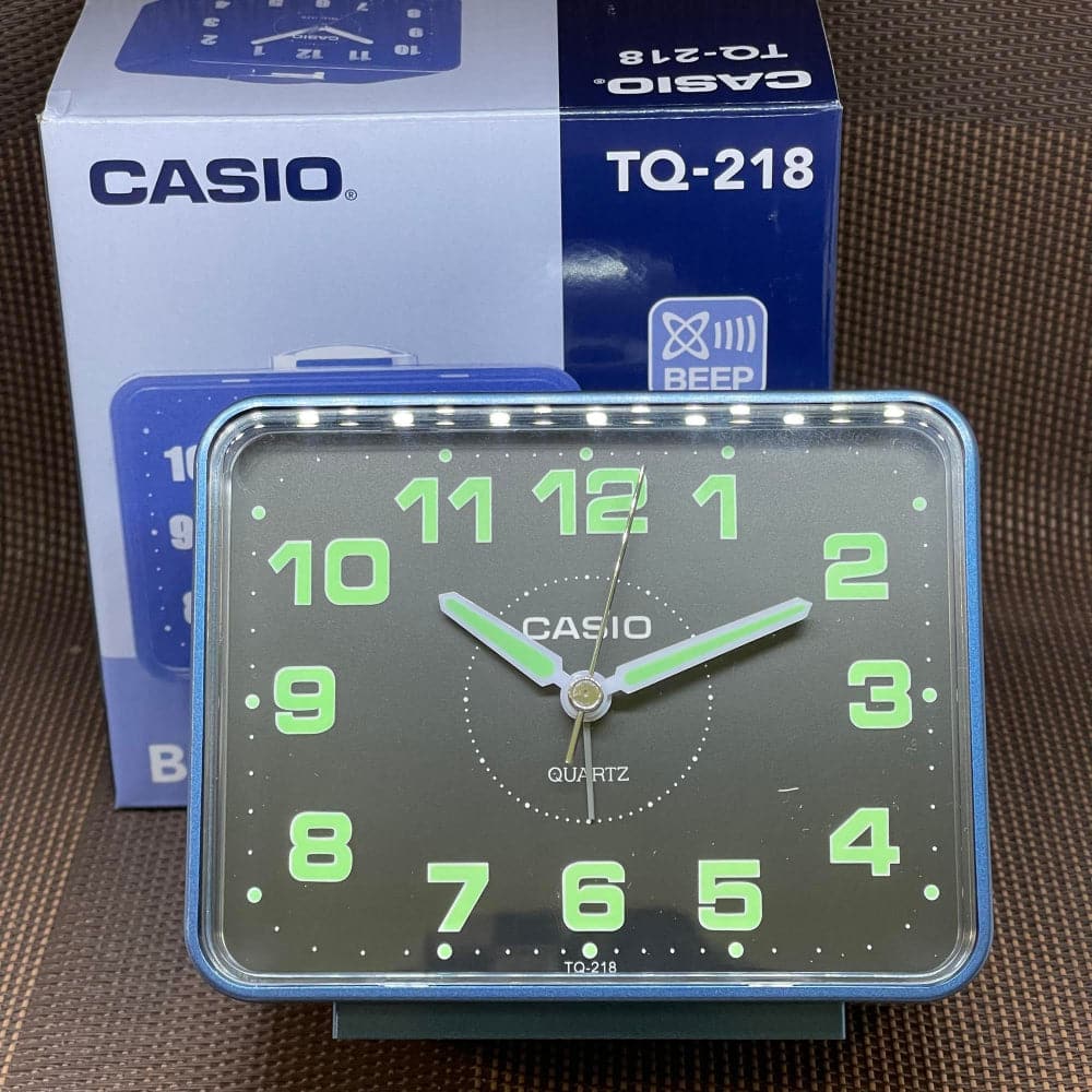 Casio Standard Blue Resin Table Clock TQ-218-2D-P – H2 Hub