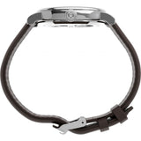 Timex Indiglo White Dial Brown Leather Strap Men Watch TW2V27800