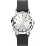 Timex Marlin Handwind Black Leather Strap Men's Watch TW2V44700