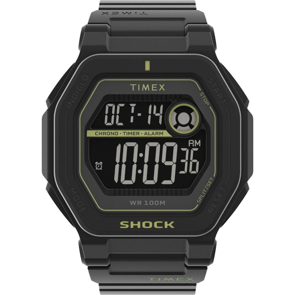 Timex Shock Digital Command Encounter Black Rubber Strap Men Watch TW2