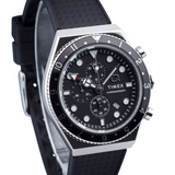 Timex Q Chronograph Black Synthetic Strap Men's Watch TW2V70000