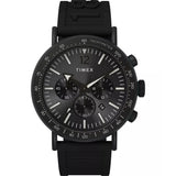 Timex Waterbury Standard Chronograph Black Rubber Strap Men's Watch TW2V71900
