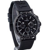 Timex Waterbury Standard Chronograph Black Rubber Strap Men's Watch TW2V71900