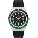 Timex Q GMT Black Synthetic Rubber Strap Men's Watch TW2W57500