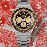 Timex Q Chronograph Silver Stainless Steel Strap Men's Watch TW2W64200