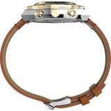 Timex Q Chronograph Brown Leather Strap Men's Watch TW2W64400