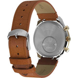 Timex Q Chronograph Brown Leather Strap Men's Watch TW2W64400
