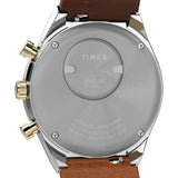 Timex Q Chronograph Brown Leather Strap Men's Watch TW2W64400