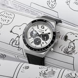 Timex Peanuts Snoopy Black Leather Strap Men's Watch TW2W68900
