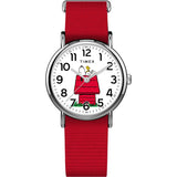 Timex X Peanut Red Fabric Strap Women's Watch TW2Y31200