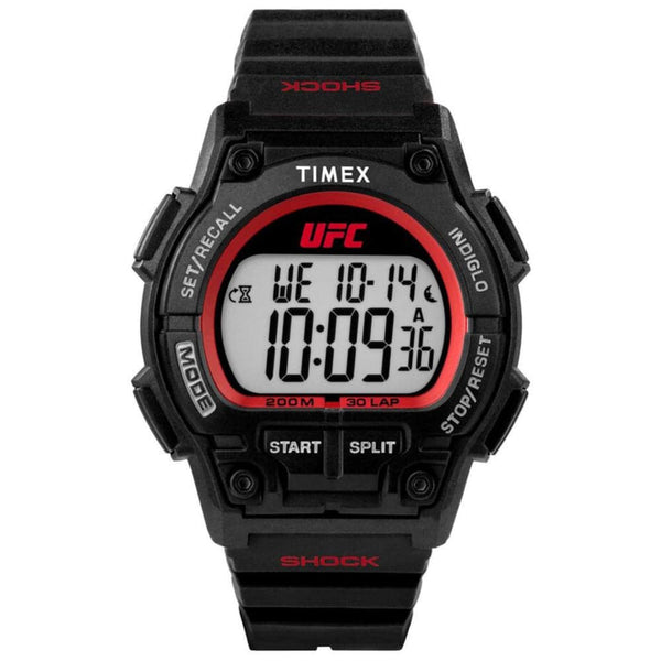 Timex UFC Shock Digital Black Resin Strap Men Watch TW5M52500