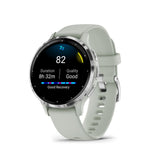 Garmin Venu 3S Silver Stainless Steel Bezel with Sage Gray Case GM-010-02785-51