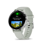Garmin Venu 3S Silver Stainless Steel Bezel with Sage Gray Case GM-010-02785-51