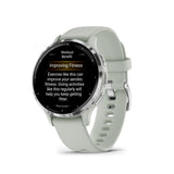 Garmin Venu 3S Silver Stainless Steel Bezel with Sage Gray Case GM-010-02785-51