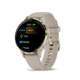 Garmin Venu 3S Cream Gold Stainless Steel Bezel with French Gray Case GM-010-02785-52