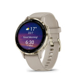 Garmin Venu 3S Cream Gold Stainless Steel Bezel with French Gray Case GM-010-02785-52