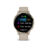 Garmin Venu 3S Cream Gold Stainless Steel Bezel with French Gray Case GM-010-02785-52