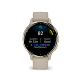 Garmin Venu 3S Cream Gold Stainless Steel Bezel with French Gray Case GM-010-02785-52